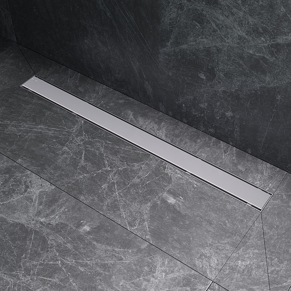 Душевой трап (лоток) 90 AM.PM PrimeFlow W02SC-U11-090-04SB комбинированный затвор со стальной матовой решеткой под плитку-11