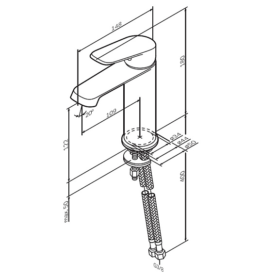 Тумба с раковиной и смесителем 100 AM.PM Func M8FFUX1001OF подвесная/напольная на ножках под дерево-9