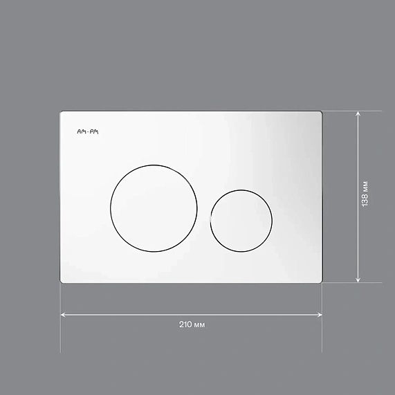 Клавиша смыва для инсталляции AM.PM Pro L I049001 пневматическая белая глянцевая-4